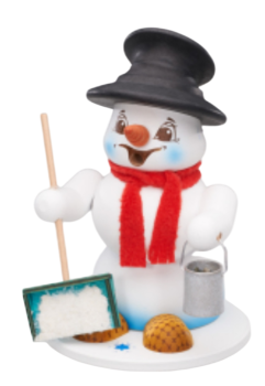 Räuchermann Schneemann Sigi Schneeschieber 20 cm